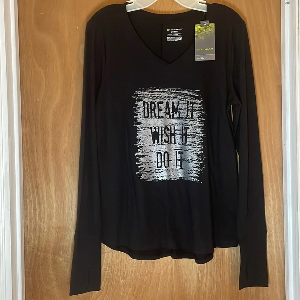 Tek Gear long sleeved V neck T shirt size Small Petite - Picture 1 of 6